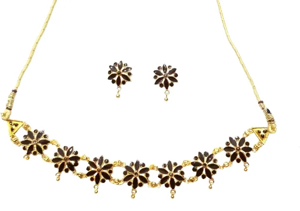 Assamese_Traditional_Gold_Plated_Black_Colour_Golpata_Necklace_Set_For_Girls_&_Women